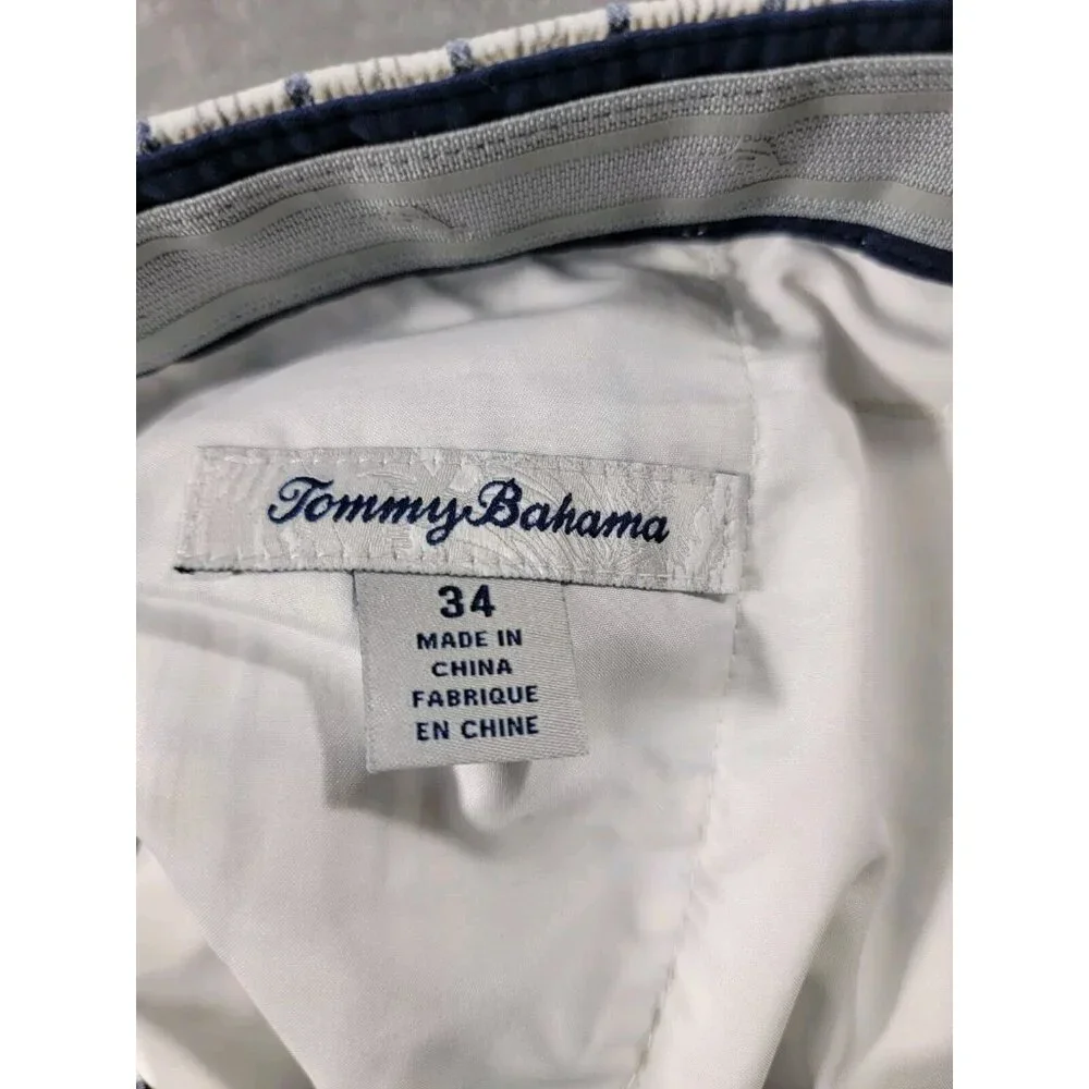 Tommy Bahama White Plaid Shorts Mens 36x9 Nylon Stretch, shirt Gripper‎ waist
